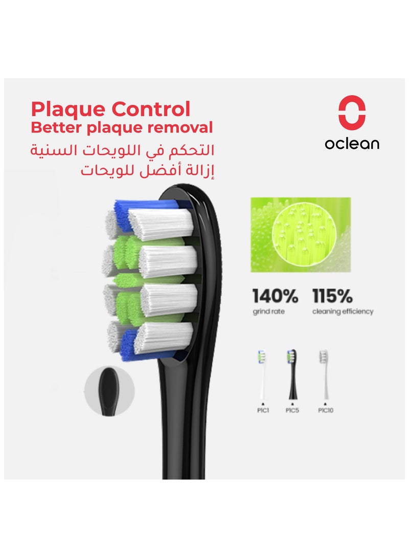 Oclean P1c13 Professional Clean Brush Head (2‑Pack) — Purple — High‑Density DuPont™ Diamond Bristles , Fits All Oclean Electric Toothbrushes - Image 3